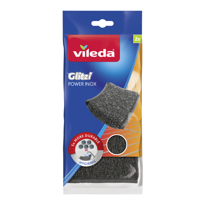 Vileda Power Inox - Μεταλλικό σφουγγαράκι κουζίνας (2τεμ)