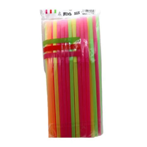 50τμχ Πλαστικά Καλαμάκια Σπαστά μιας χρήσης 8x260mm 301778