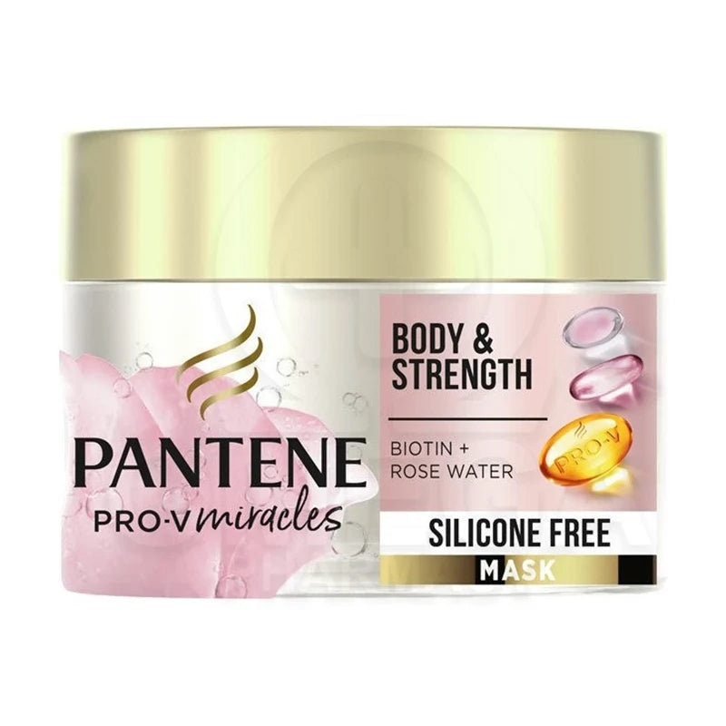 Pantene Pro-V Miracles Body & Strength Biotin & Rose Water Silicone Free Mask