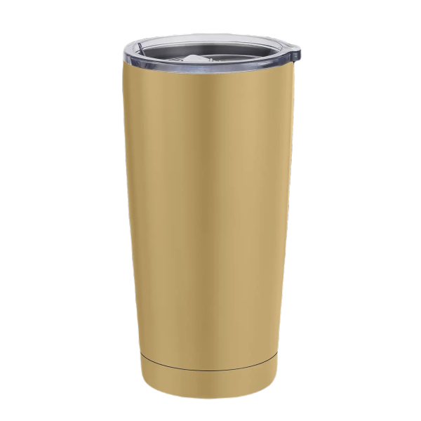 Sidirela Tower Ποτήρι Θερμός Ανοξείδωτο 600ml Μπεζ με Επιστόμιο