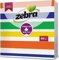 Zebra Easy Open Χαρτοπετσέτα 1Φ Πολύχρωμη 33x33εκ. 60τμχ